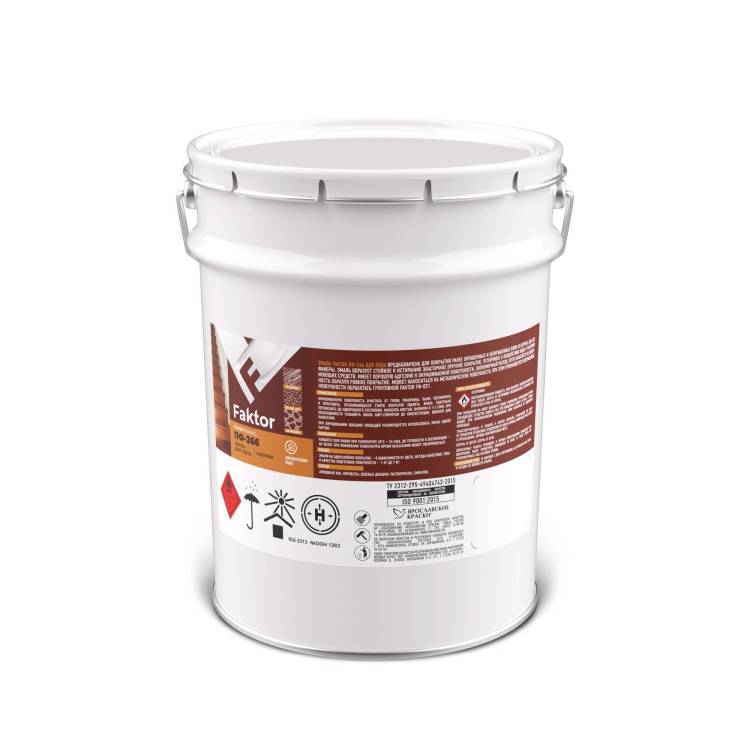 Эмаль для пола износостойкая Faktor Floor Enamel ПФ-266 красно-коричневая 23 кг