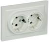 Розетка 2-местная с заземлением и шторками IEK Brite BR-R24-16-K36-F жемчуг