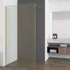 Душевая перегородка Vincea Walk in VSW-7HS100GWG профиль брашированное золото, стекло ламинированное с золотыми нитями, 100x200