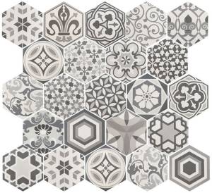 Керамогранит EQUIPE Hexatile 21357 Harmony B&W 17.5x20