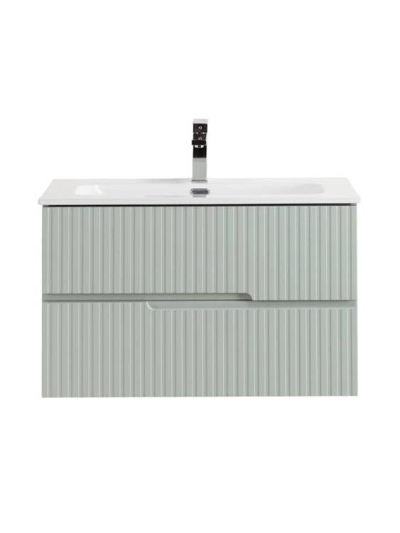 Тумба с раковиной Cezares Duet-N 80 зеленый жемчужный, раковина CZR-8073-80