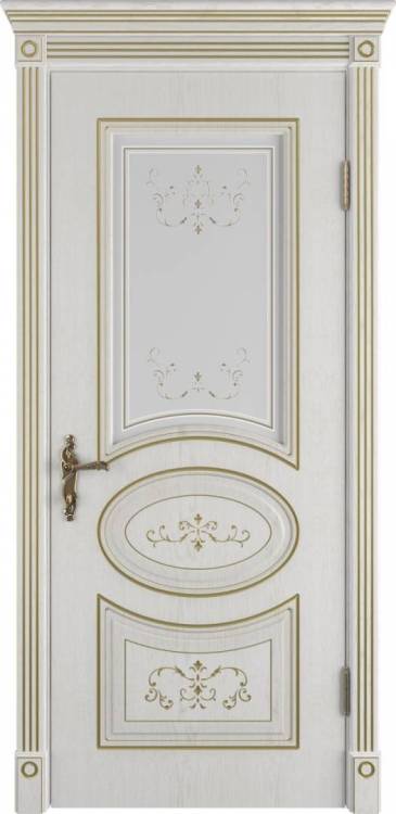 Межкомнатная дверь Владимирская Фабрика Дверей Amalia Bianco Classic PG стекло Art Cloud 600x2000