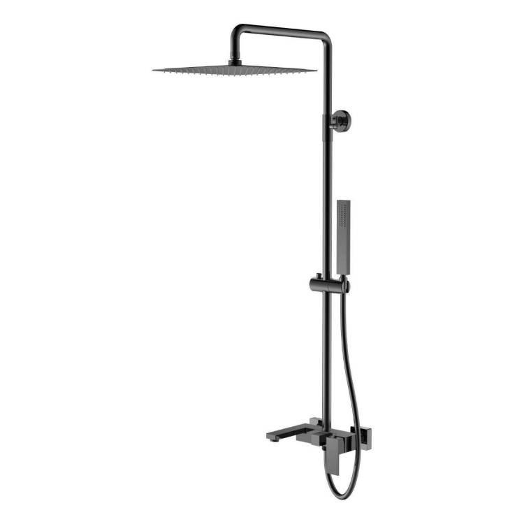 Душевая стойка Boheme Qubic 478-SGM Shine, оружейная сталь