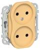 Розетка 2-местная IEK Flite FI-R20-10-1-K90 золотарник