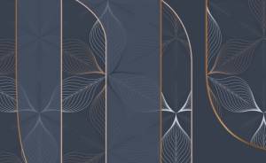 3D Фотообои Artegrafico «Цветочное кружево с контрастным фоном» PL-097 акварель