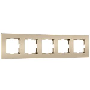 Рамка 5-постовая Werkel Slab W0052911 шампань софт