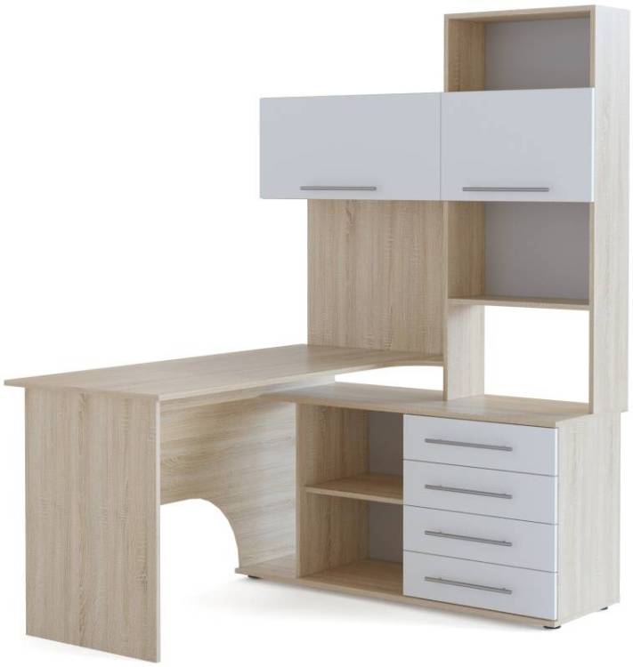 Стол компьютерный Сокол КСТ-14.1П 00-00015791, 4680212015748, 4680212015755 Дуб сонома/Белый