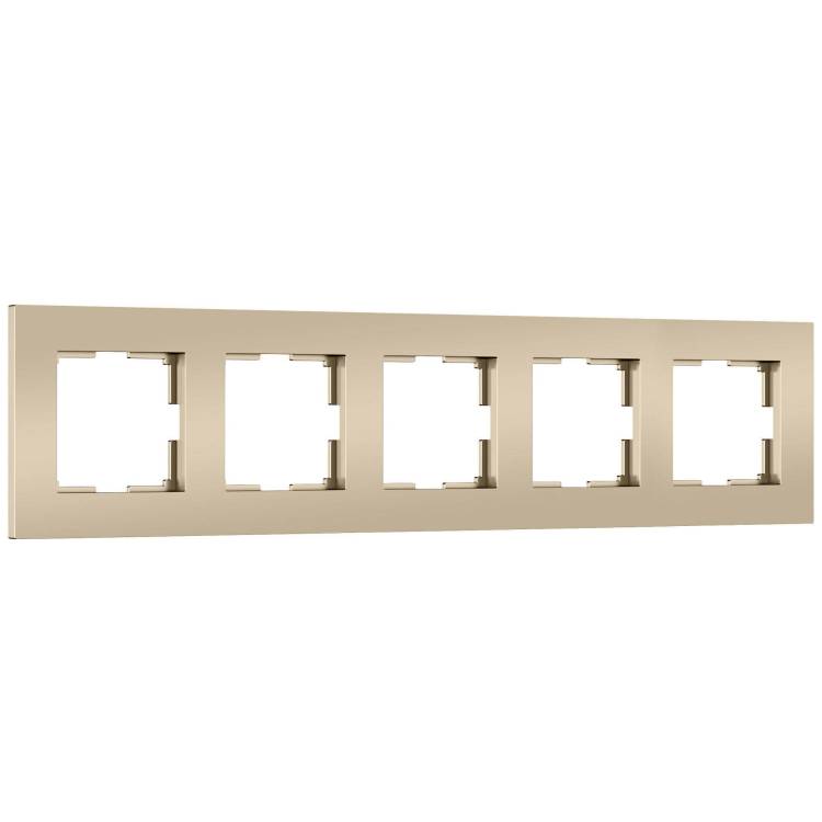 Рамка 5-постовая Werkel Slab W0052911 шампань софт