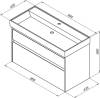 Мебель для ванной Aquanet Nova Lite 100 дуб рустикальный, 2 ящика фото 11