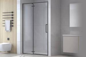 Душевая дверь в нишу Royal Bath Bern BERN-V RB80-T-BL профиль черный, стекло прозрачное, 80x195