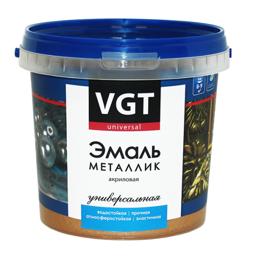 VGT ВД-АК-1179 МЕТАЛЛИК эмаль акриловая, универсальная, изумруд (1кг)