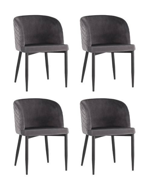 Набор из 4 стульев Stool Group Оскар MC11 KD HLR-21 X4 серый