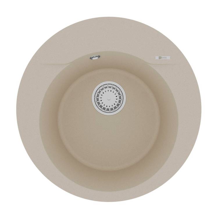 Кухонная мойка Lemark SULA 500 9910002 врезная круглая из кварцгранита круглая бежевый