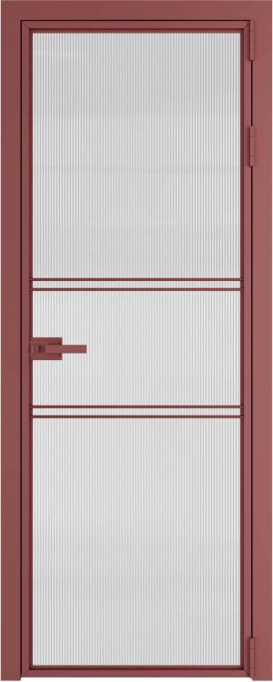 Межкомнатная дверь Profil Doors 2 AX цвет профиля Красный антрацит, стекло безопасное 6 мм мору осветленное 800x2000