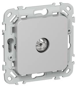 ТВ-розетка оконечная тип F IEK Flite FI-A10-O-K47 алюминий