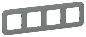 Рамка 4-постовая IEK Flite FI-M42-31-20-K80 мокрый асфальт