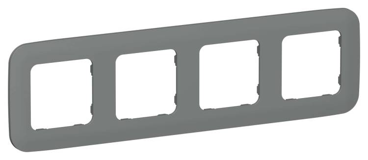 Рамка 4-постовая IEK Flite FI-M42-31-20-K80 мокрый асфальт