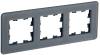 Рамка 3-постовая IEK Brite BR-M32-G-41-K53 графит
