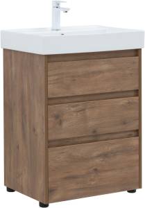 Тумба под раковину Aquanet Nova Lite 00302471 60 дуб рустикальный, 3 ящика