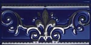 Бордюр Ape Ceramica Noblesse S001227 Cenefa Noblesse Cobalto Silver 20x10
