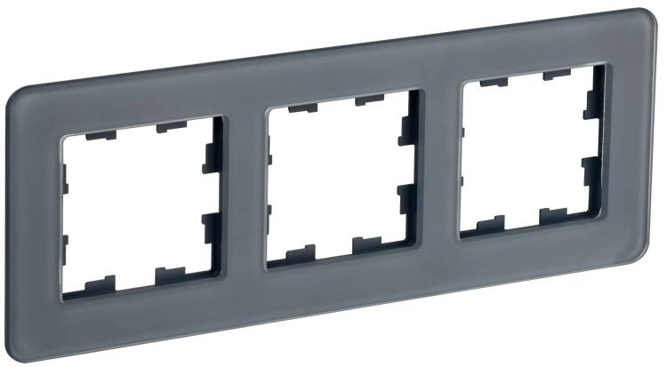 Рамка 3-постовая IEK Brite BR-M32-G-41-K53 графит