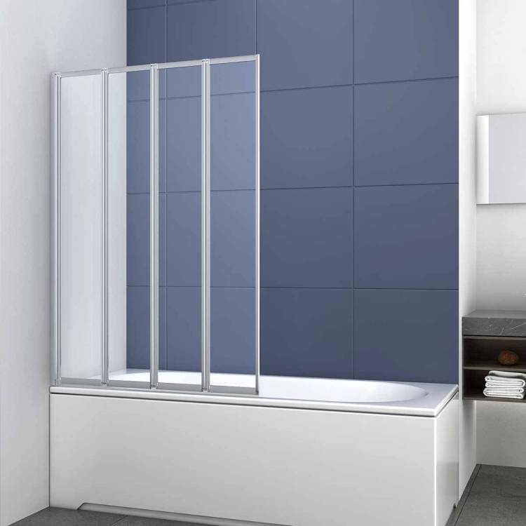 Шторка на ванну Vincea VSB-31100CL 1000x1400, профиль хром, стекло прозрачное