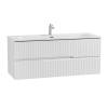 Тумба с раковиной Cezares DUET-N-1200-2C-SO-BO подвесная, Bianco Opaco, 51.5x121x46 фото 2