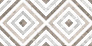 Керамическая плитка Global Tile Siluet GT123VG Орнамент Белый 50x25