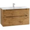 Тумба под раковину Belbagno Etna H-60 ETNA-H60-1000-2C-SO-RN-P 100x45x60 Rovere Nature подвесная с двумя выкатными ящиками, с доводчиками фото 2