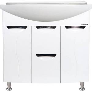 Тумба с раковиной Bellezza Глория 85 с бельевой корзиной