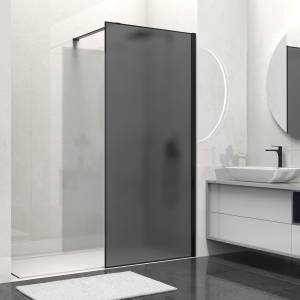 Душевая перегородка Vincea Walk in HS VSW-1HS100GFB профиль черный, стекло матовое тонированное, 100x200