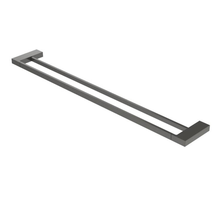 Полотенцедержатель Cezares Slider SLIDER-THD-80-GM двойной, оружейная сталь