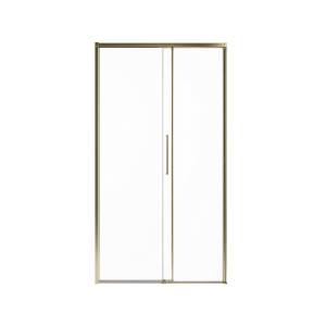 Душевая дверь в нишу Veconi Premium Trento PTD40-G-120-01-C4 профиль брашированное золото, стекло прозрачное, 120x200