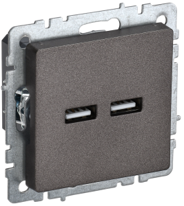 Розетка USB type A+A IEK Brite BR-U21-D31-K45 темная бронза