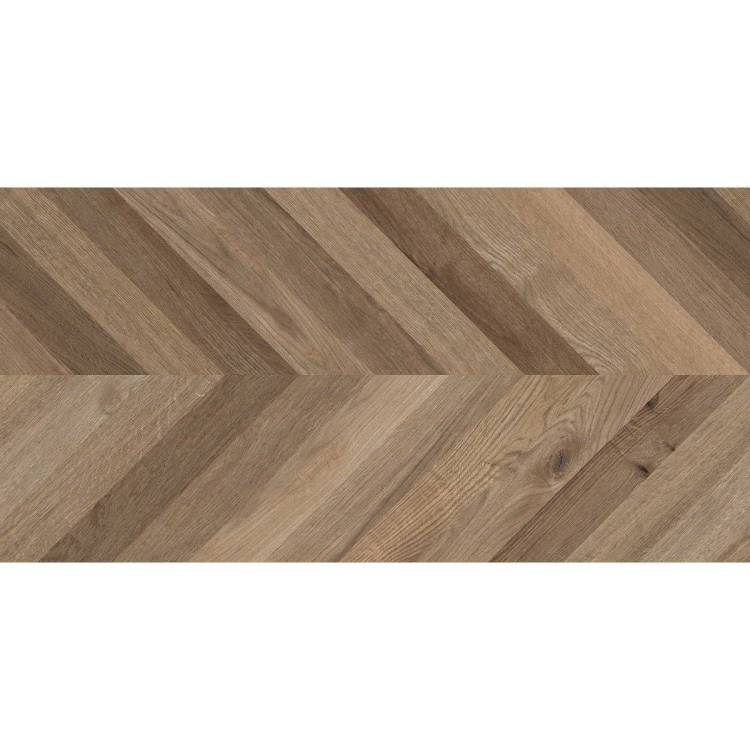 Керамогранит Laparet Wood Lux Walnut Chevron M Коричневый Матовый Карвинг 60x120
