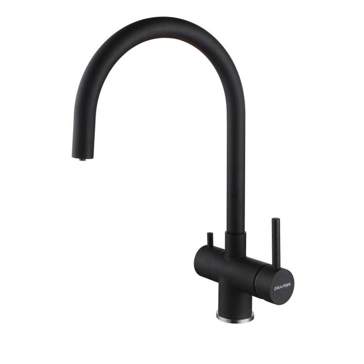 Смеситель для кухни Paulmark Heller He213218-BLM черный