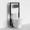 Комплект Wasserkraft Vils 56TLT.010.ME.MB03.H001 унитаз подвесной, белый, сиденье микролифт, с инсталляцией, кнопка матовая черная фото 2