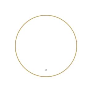 Зеркало Fixsen FX-1070G с LED подсветкой, золото-сатин, 70x70 см