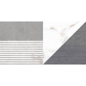 Керамическая плитка Laparet Savage 34078 Серый Узор 25x50