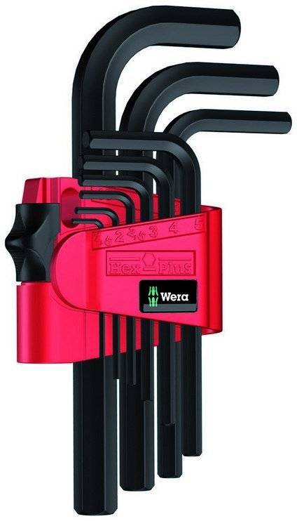Набор Г-образных ключей WERA 950/9 BM Hex-Plus BlackLaser 7 9 пр. 1.5/2/2.5/3/4/5/6/8/10 мм