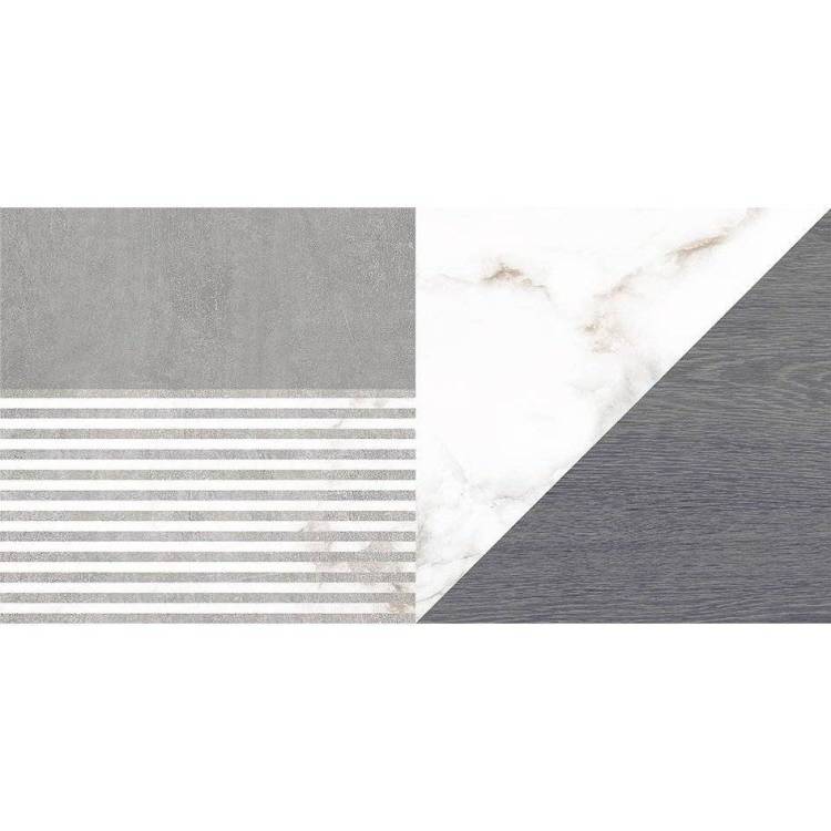 Керамическая плитка Laparet Savage 34078 Серый Узор 25x50