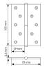 Петля дверная левая Morelli MSD 100X70X2.5 PC L хром фото 2