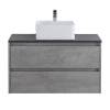 Тумба с раковиной Belbagno Kraft KRAFT-1000-2C-SO-CG 100x46x50 Cemento Grigio подвесная с двумя выкатными ящиками