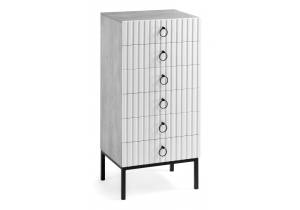 Комод Woodville Tulip 406293 метрополитан грей, белый матовый
