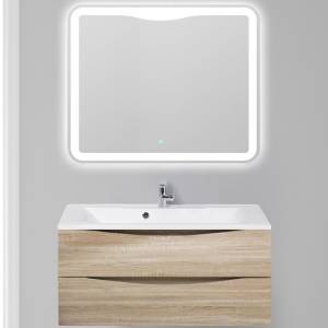 Тумба с раковиной Belbagno Marino MARINO-1000-2C-SO-WO-P 100x44.5x50 Rovere Bianco подвесная с двумя выкатными ящиками