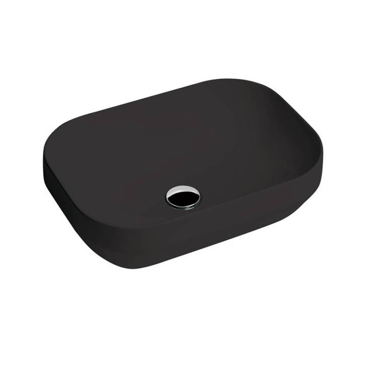 Раковина накладная AXA Decus 8520007 прямоугольная 500х350х150мм, Black Matt