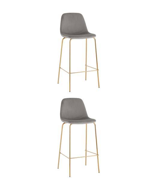 Набор из 2 стульев Stool Group Валенсия SN OS-001B HLR-18 gl X2 серый золотые ножки