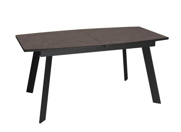 Стол Дик DikLine XL160 00-00068384 хромикс бронза, черный, опоры черные 160(205)x90x76