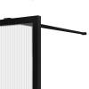 Душевая перегородка Vincea Walk-In HP Art VSW-1HP100FLB 1000x2000, профиль черный матовый, стекло рифленое фото 5