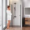 Душевая дверь в нишу Am.Pm Sunny W87G-100-1P-BT профиль черный матовый, стекло прозрачное, 100x190 фото 3